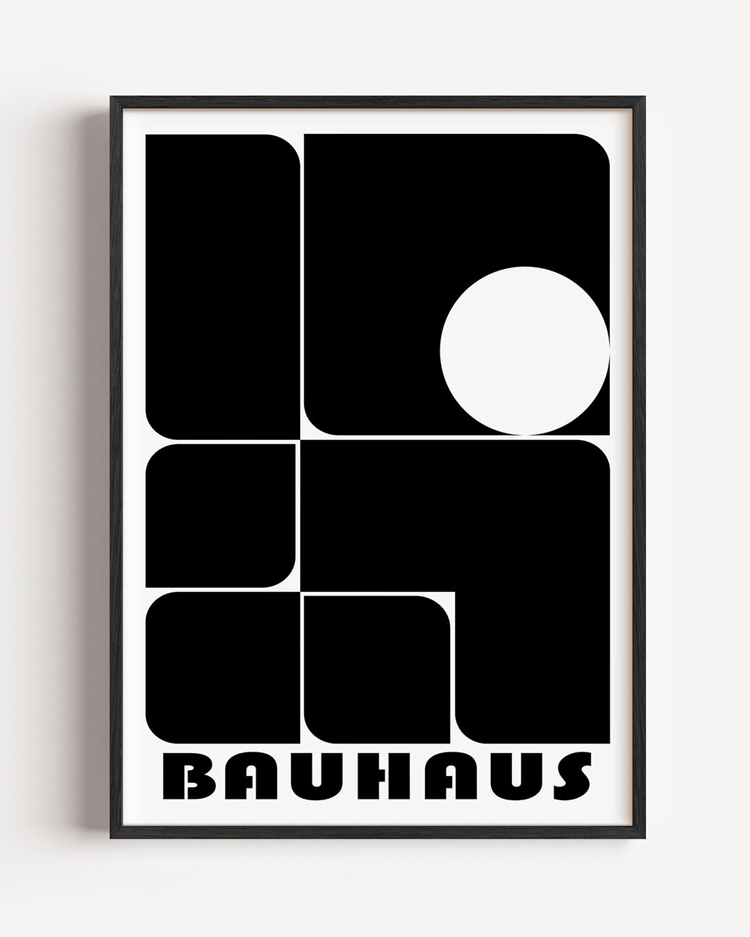 Vormen en vlakken – staande Bauhaus poster als wanddecoratie