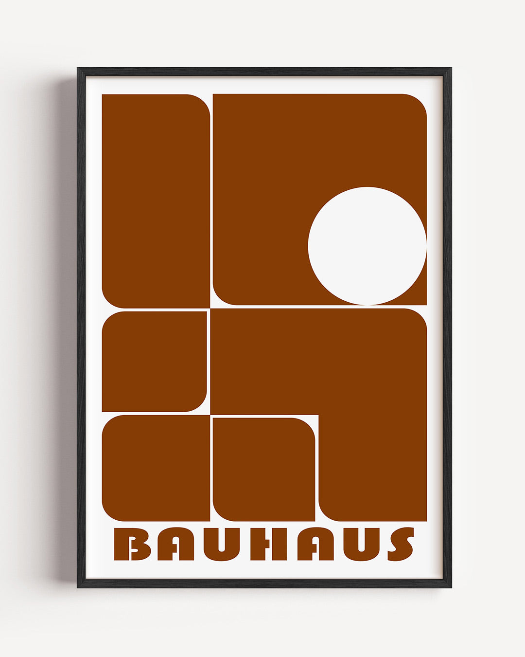 Vorm en balans – staande Bauhaus poster als wanddecoratie