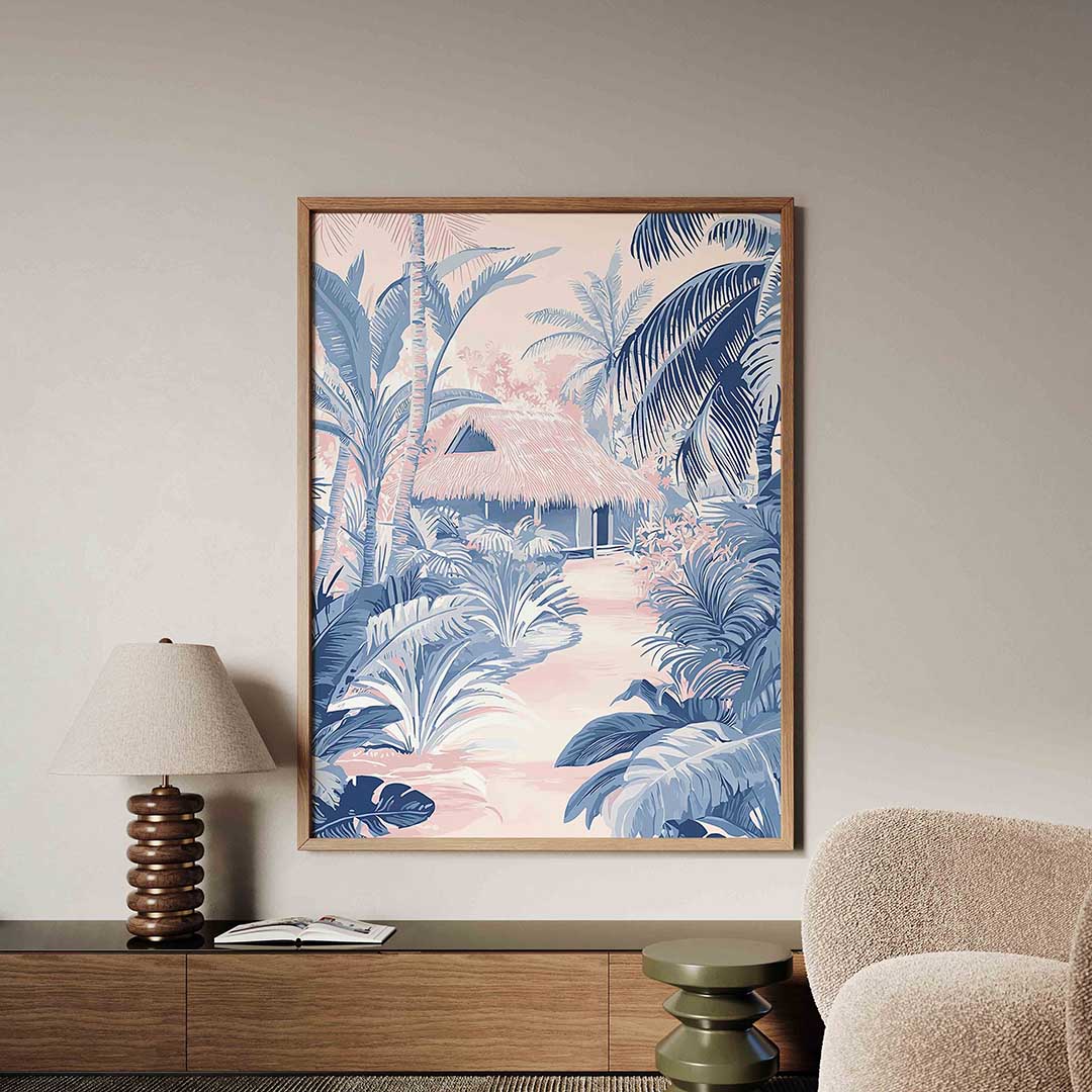 Tropisch landschap – tropische jungle poster in staand formaat