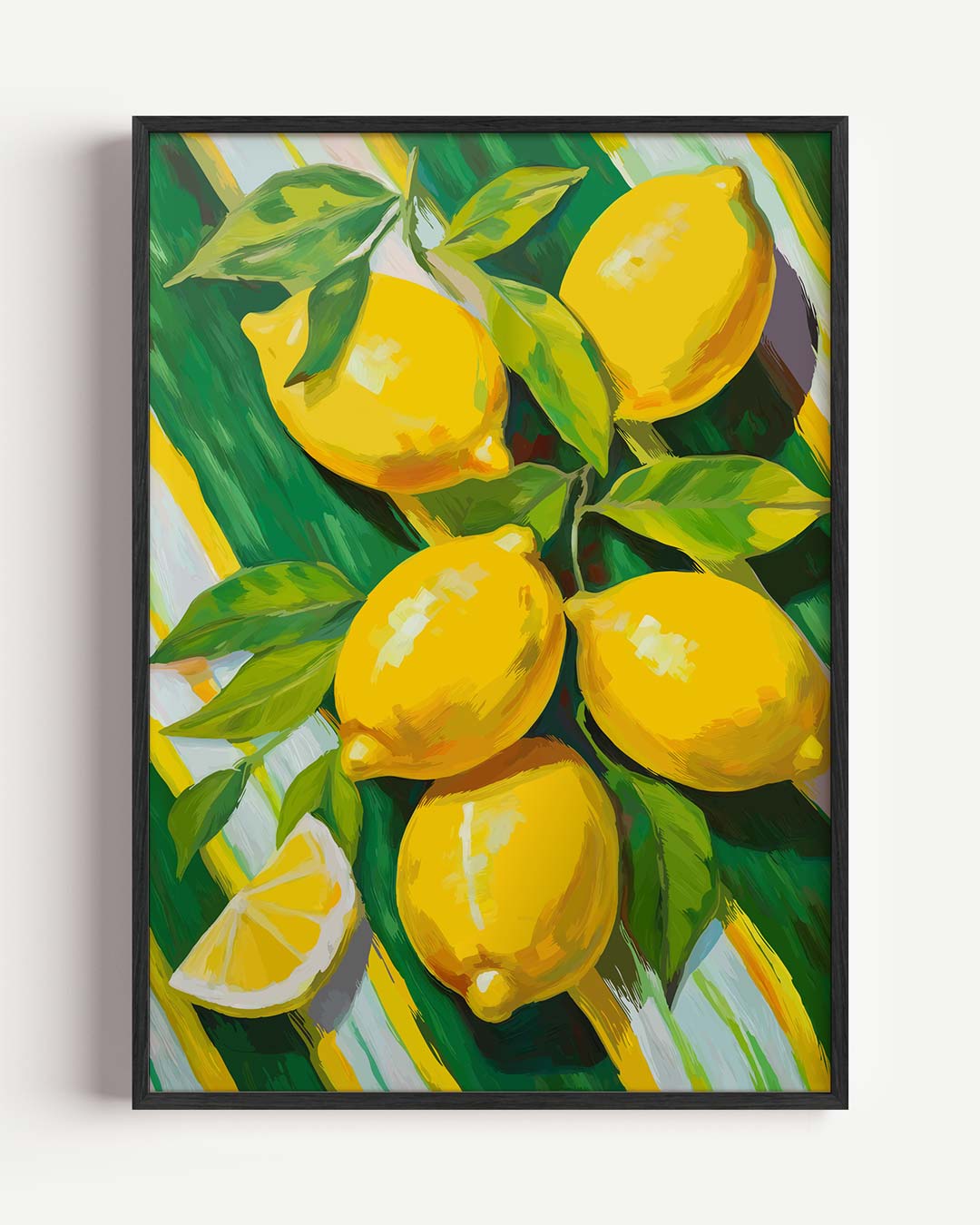 Vrolijke Citroen Oogst – keuken portret poster als wanddecoratie