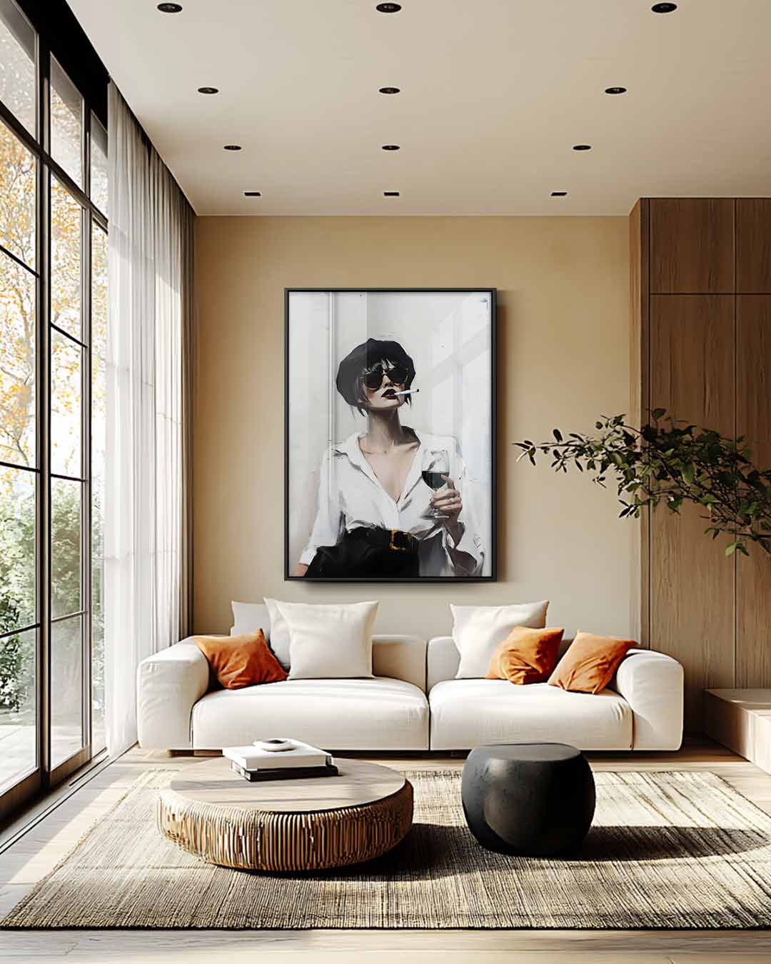 Chic en Nonchalant – plexiglas wanddecoratie in portret formaat