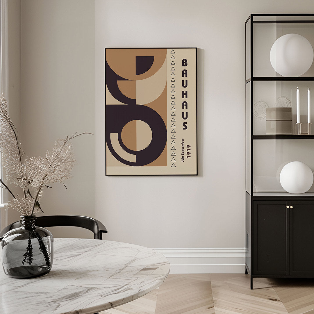 Vormen en vlakken – geometrische Bauhaus poster in staand formaat