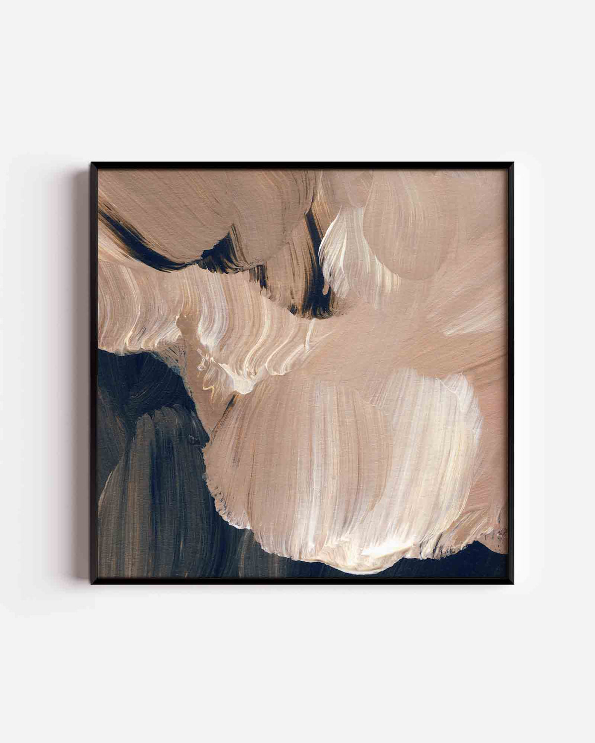 Abstracte penseelstreken – schilderkunst vierkante poster als wanddecoratie
