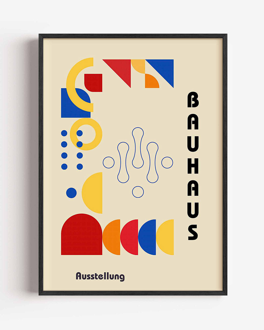 Vormen en vlakkenspel – staande Bauhaus poster als wanddecoratie