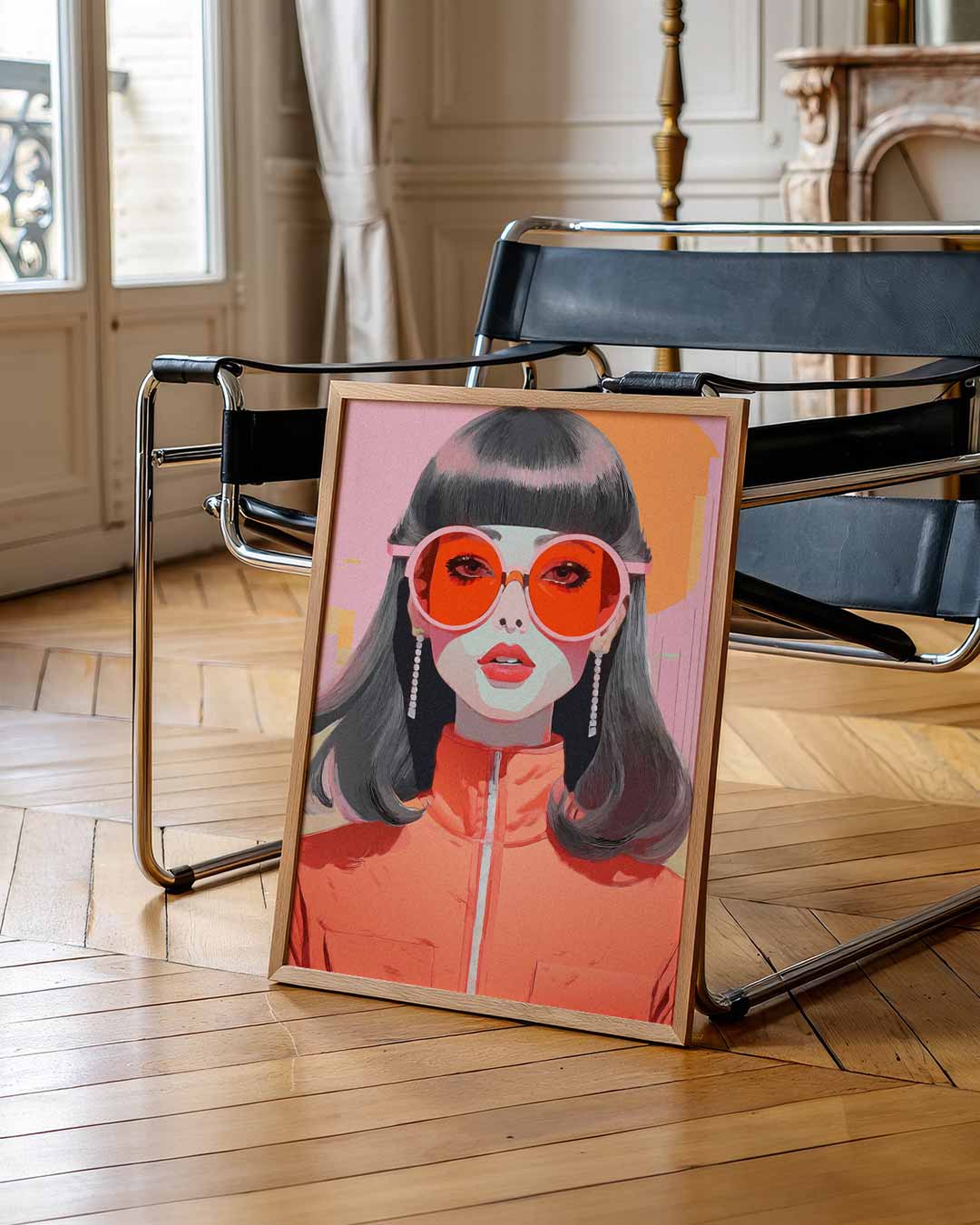 Stijlvolle Retro Fashion – urban poster in staand formaat