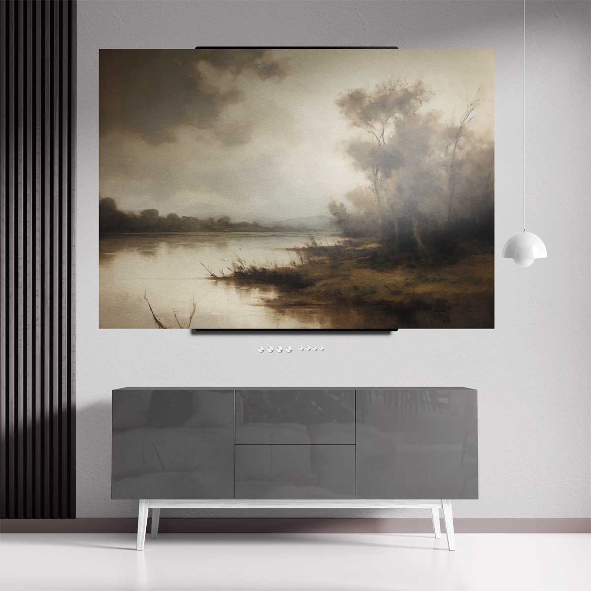 Rustieke Rivieroever – dibond kunstwerk als wanddecoratie