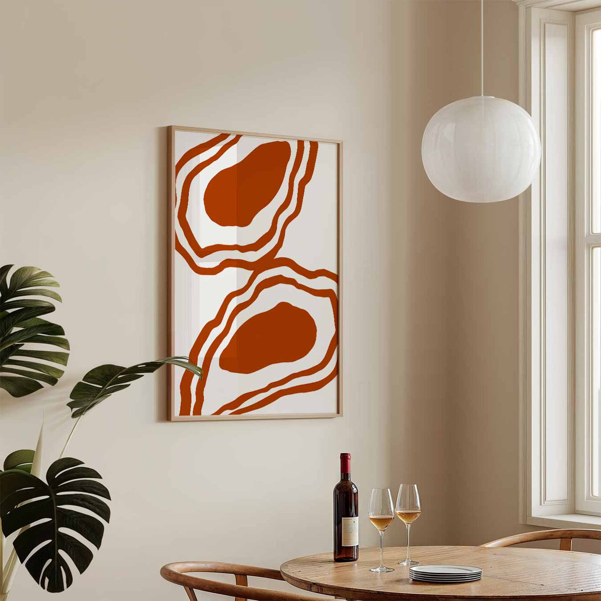 Organische Abstractie – staande keuken wanddecoratie van WallArtistic