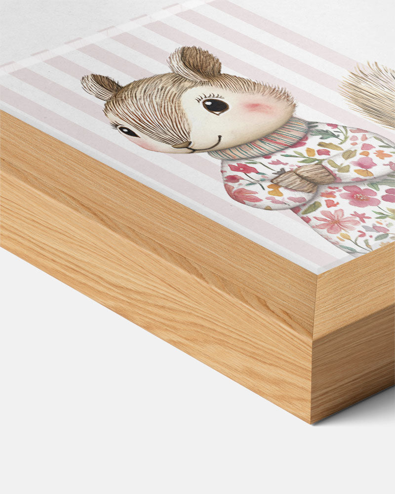 Schattige Eekhoorn – kids poster als vrolijke staande wanddecoratie