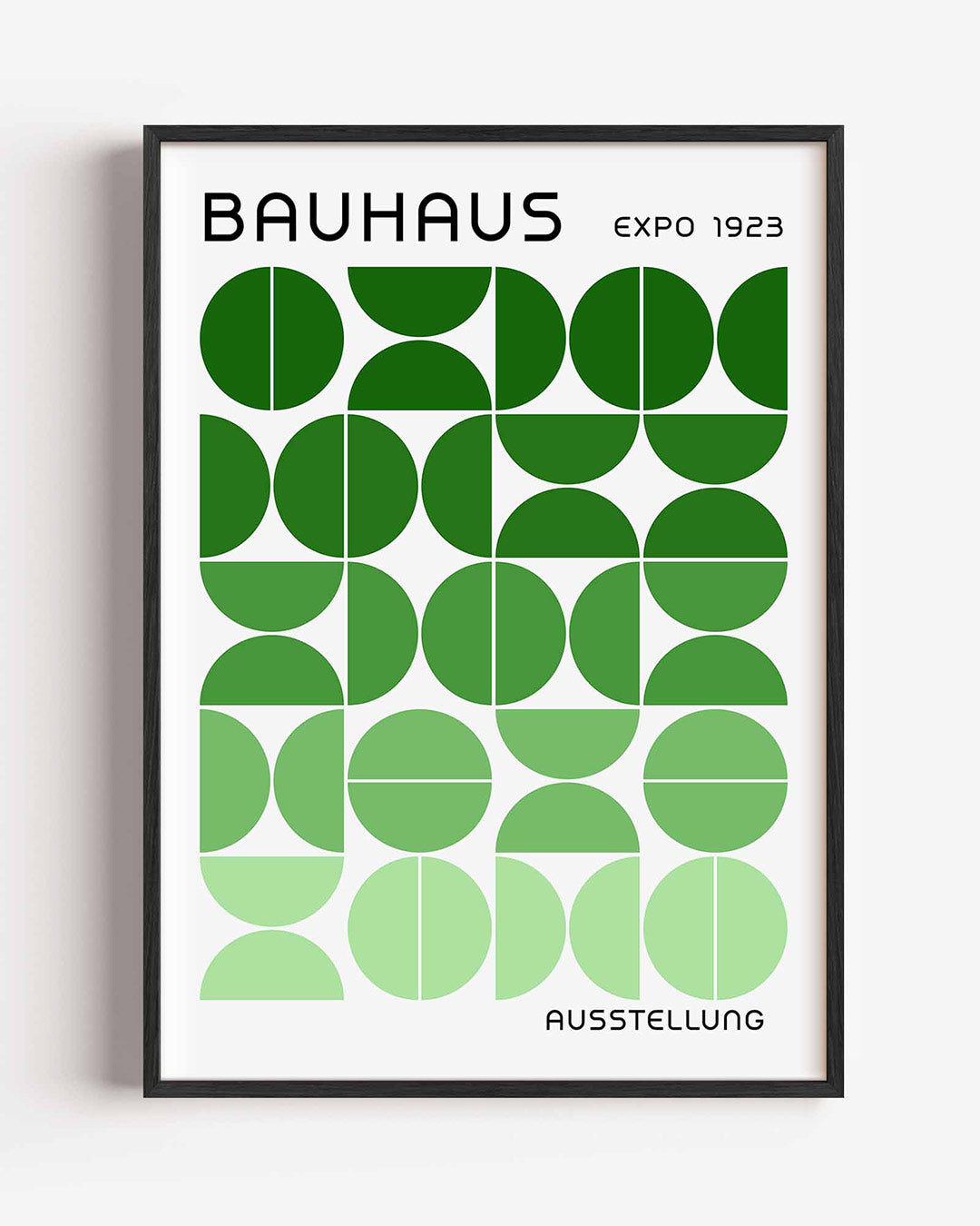 Vormritme en kleur – staande Bauhaus poster als wanddecoratie