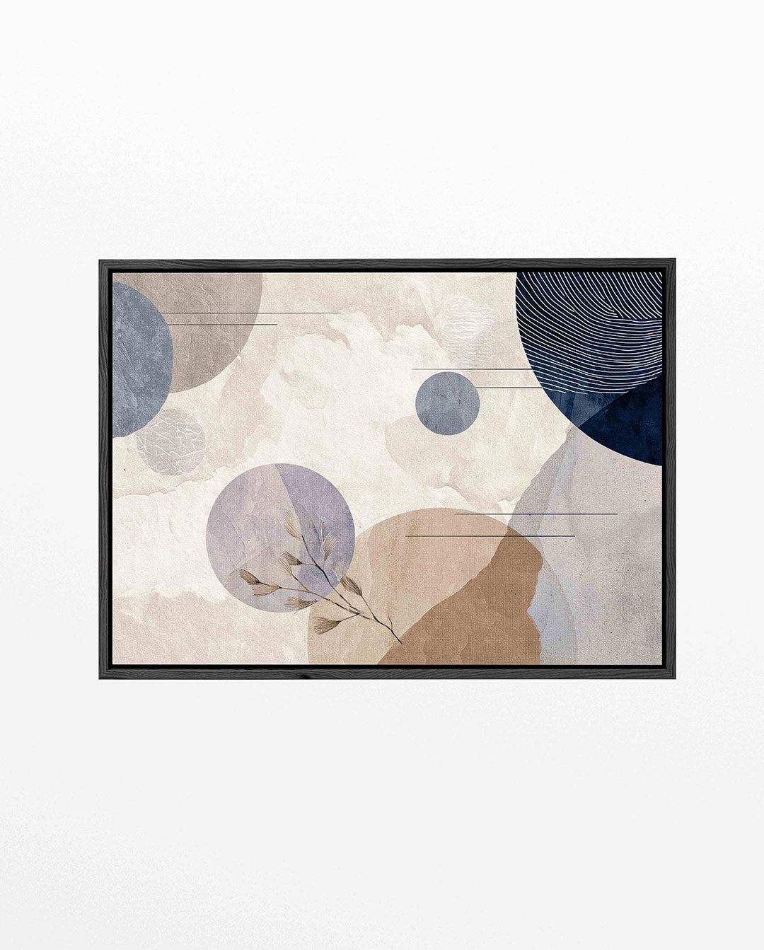 Geometrische vormen compositie – Harmonieuze – liggend abstract kunstwerk