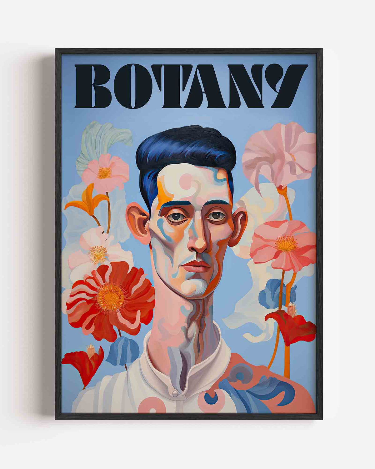 Botanische portret – kleurrijke illustratie portret poster als wanddecoratie