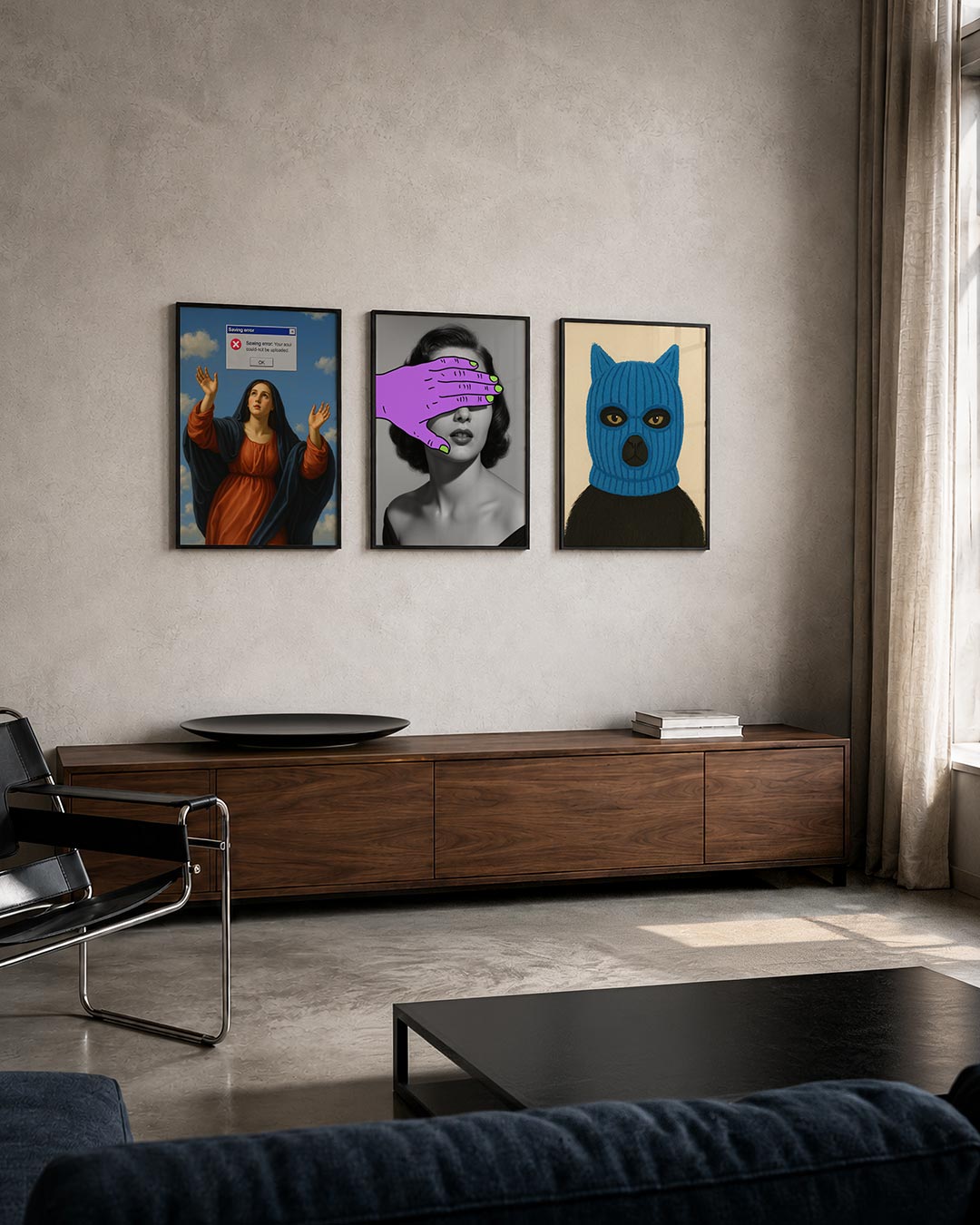 Abstract posterset – tweede productweergave – een abstracte posterset met donkere tinten en een rustige