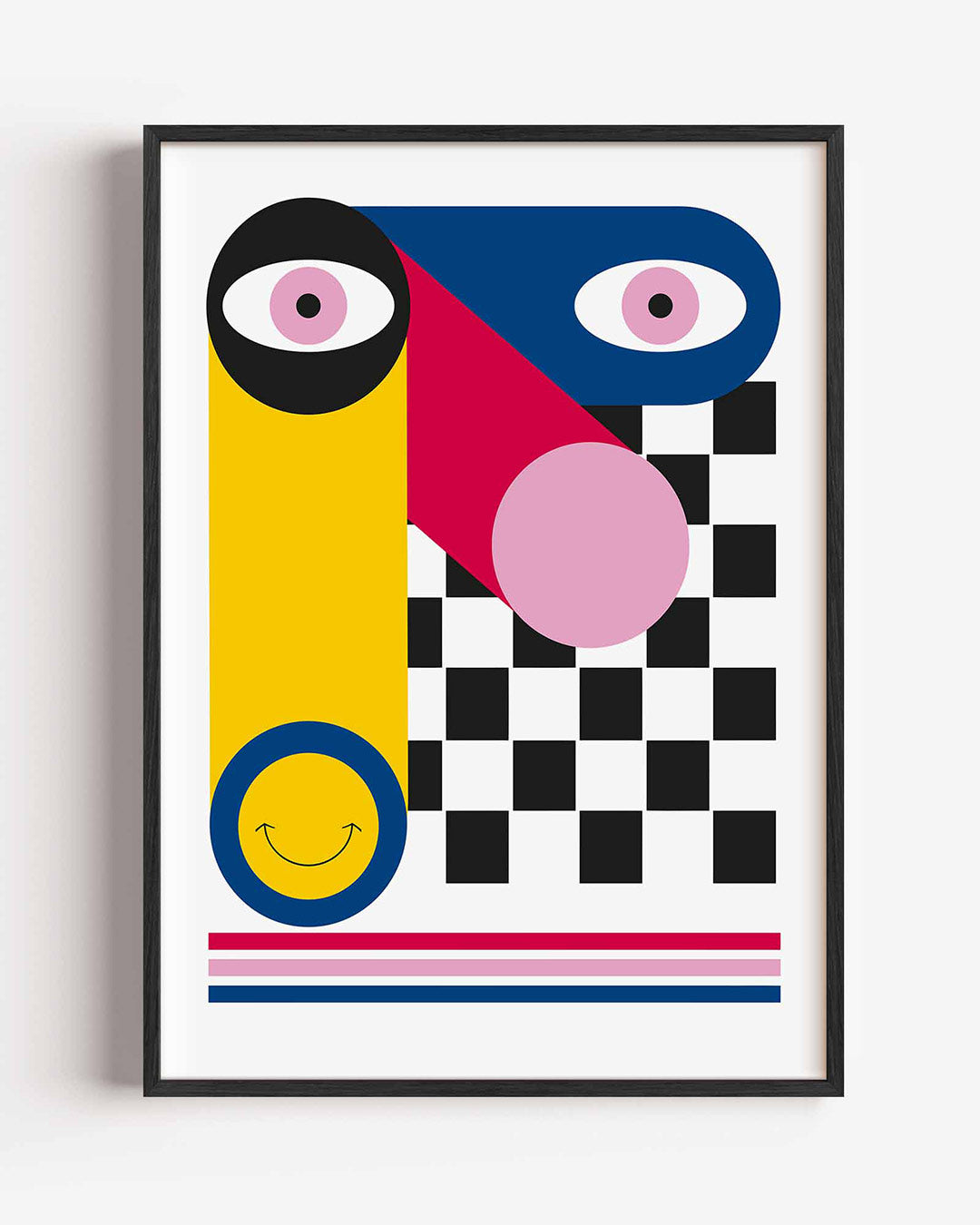 Vormen en vlakken – staande Bauhaus poster als wanddecoratie