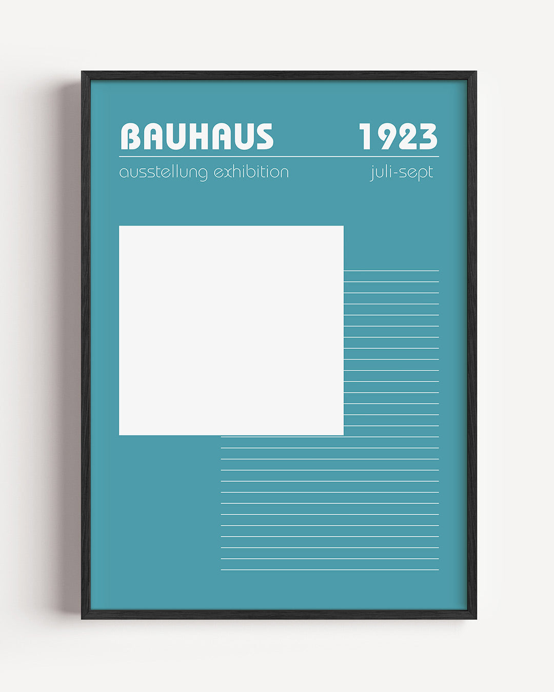 Lijnen en vlakken – staande Bauhaus poster als wanddecoratie