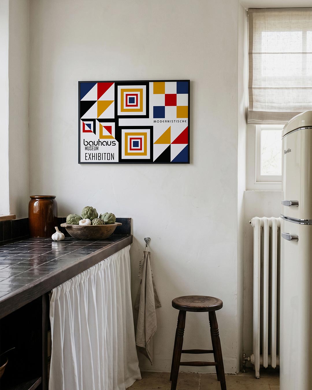 Vorm en kleur – geometrische poster in Bauhaus-stijl van WallArtistic