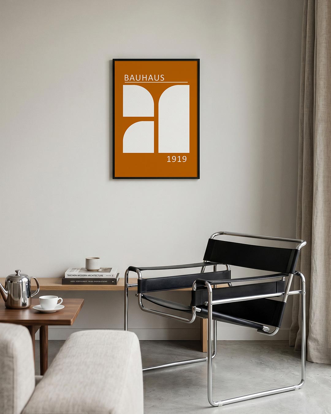 – geometrische Bauhaus poster in staand formaat