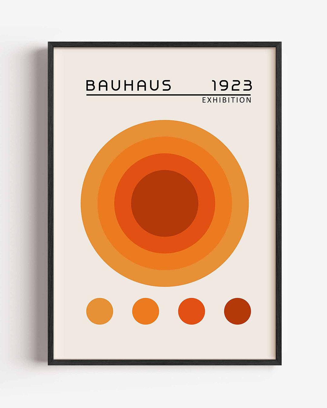 Cirkelvormen en kleur – staande Bauhaus poster als wanddecoratie