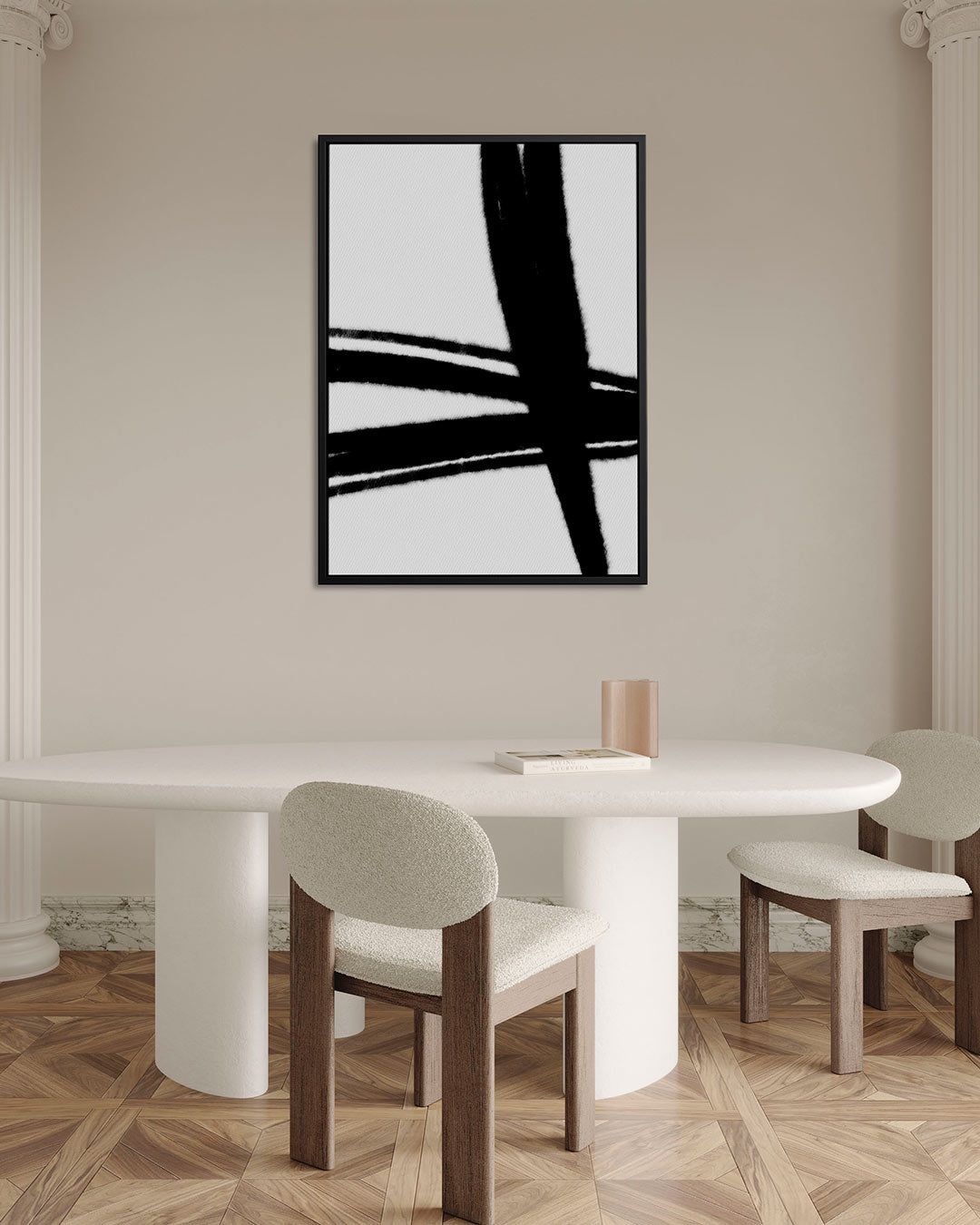 Dynamische lijnen – staand wanddecoratie kunstwerk