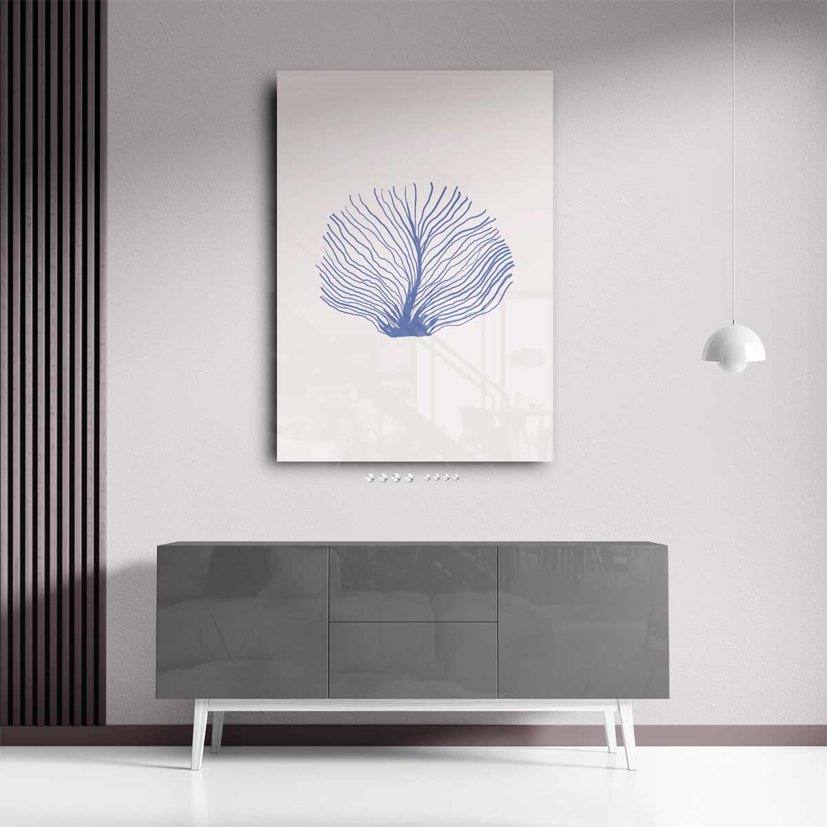 Abstracte Zeewaaiers Blauw – portret kunstwerk als wanddecoratie, afbeelding 13