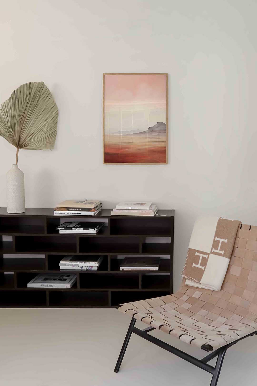 Landschap met bergen – natuur poster in staand formaat