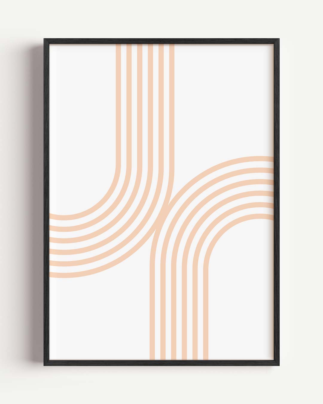 Retro Flow Wanddecoratie – kleurrijke abstracte portret poster als wanddecoratie