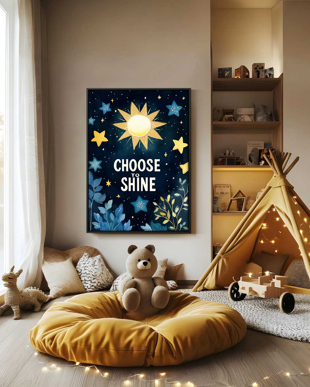 Stralend de Nacht In – staand kunstwerk voor modern interieur
