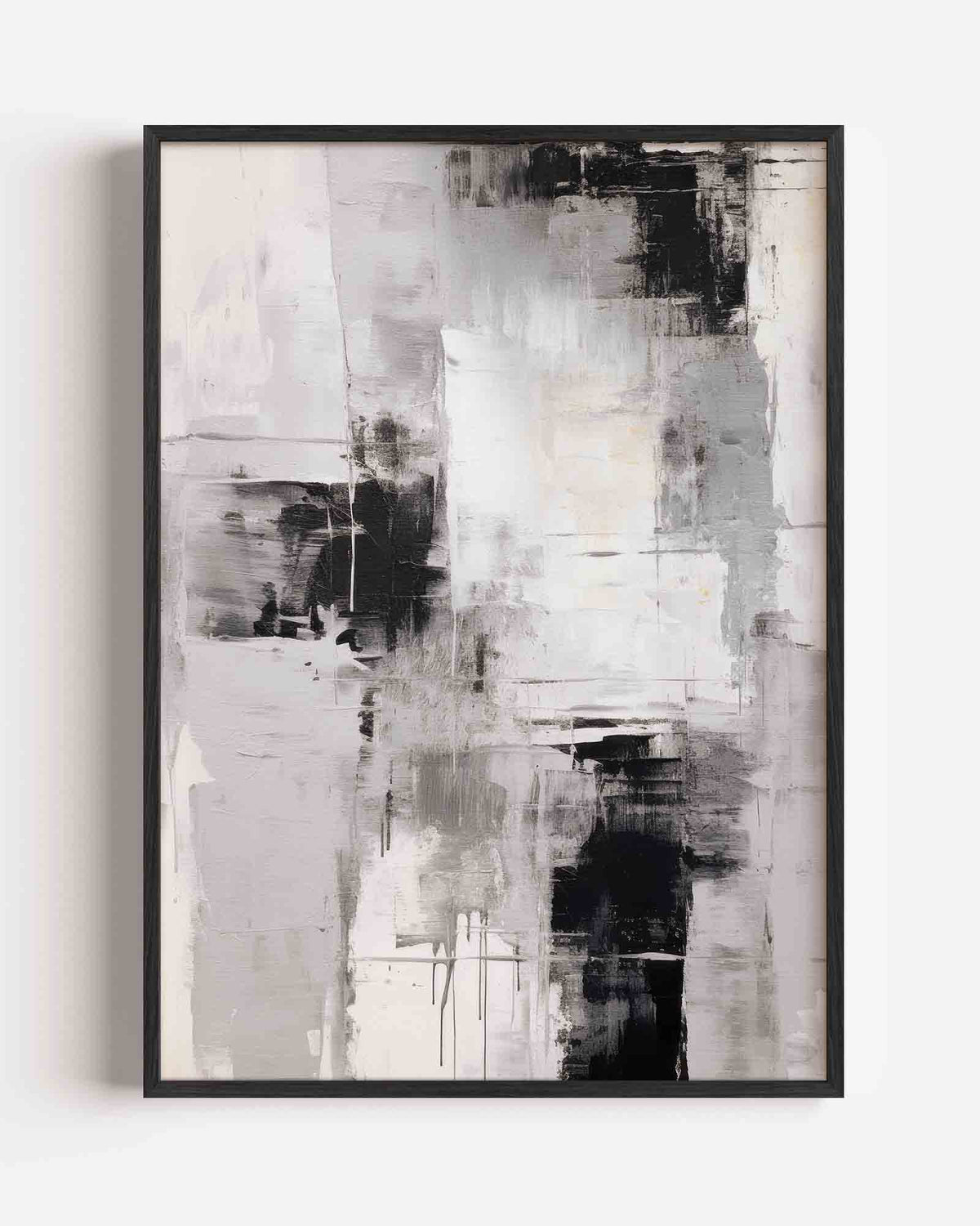 Abstracte zwart wit – zacht abstracte portret poster als wanddecoratie