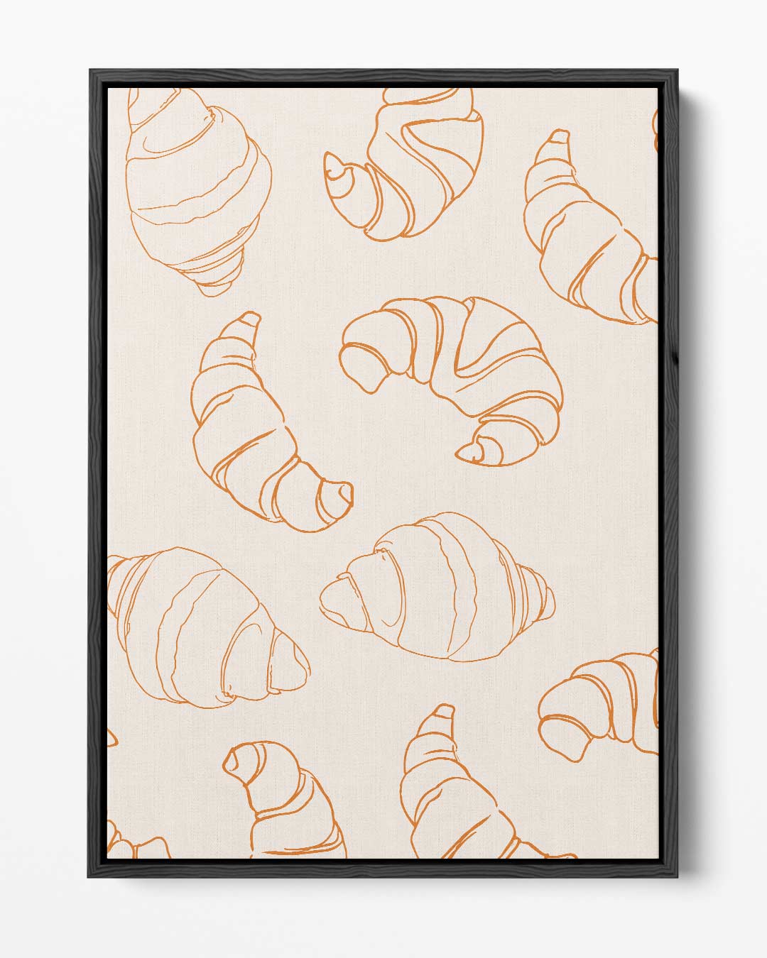 Croissant Illustratie Patroon – portret kunstwerk als wanddecoratie