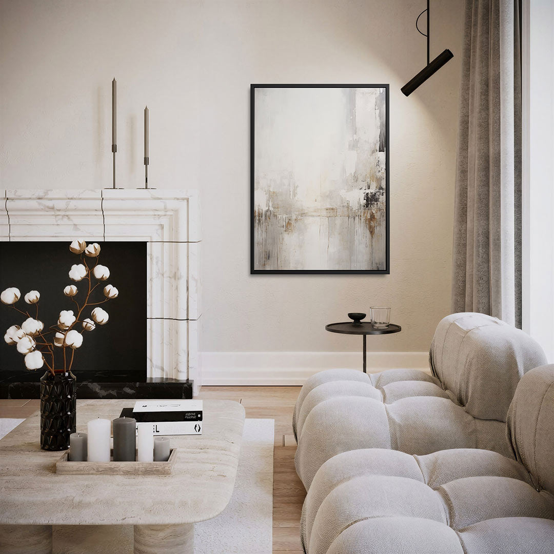 Neutrale harmonie – staand wanddecoratie kunstwerk