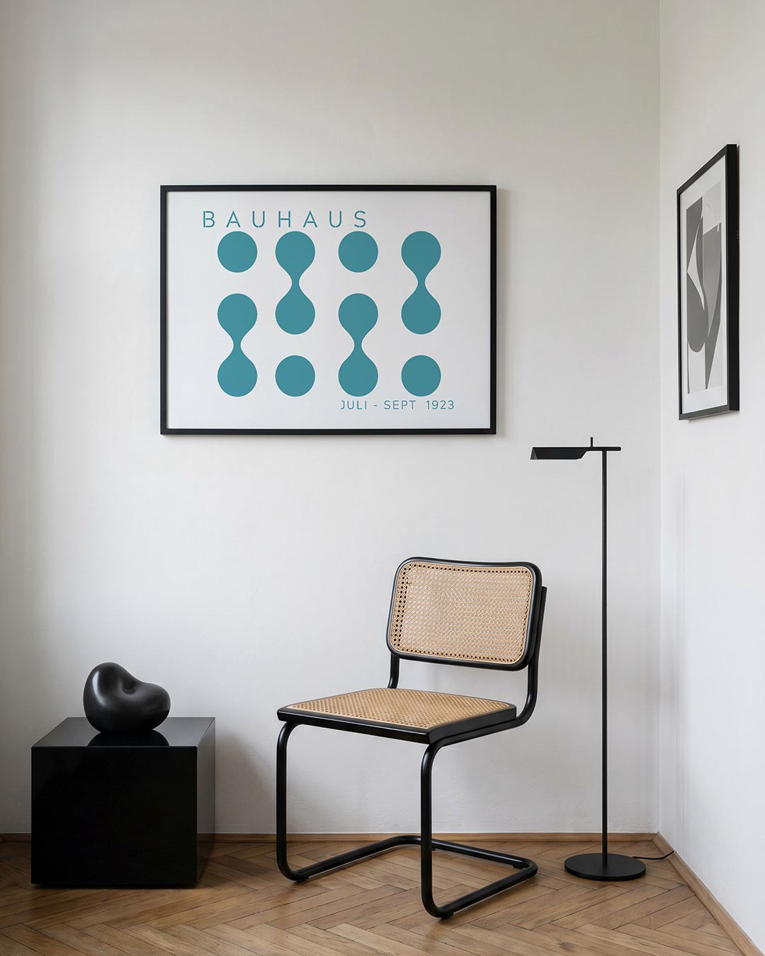 Vorm en ritme – geometrische Bauhaus poster in liggend formaat