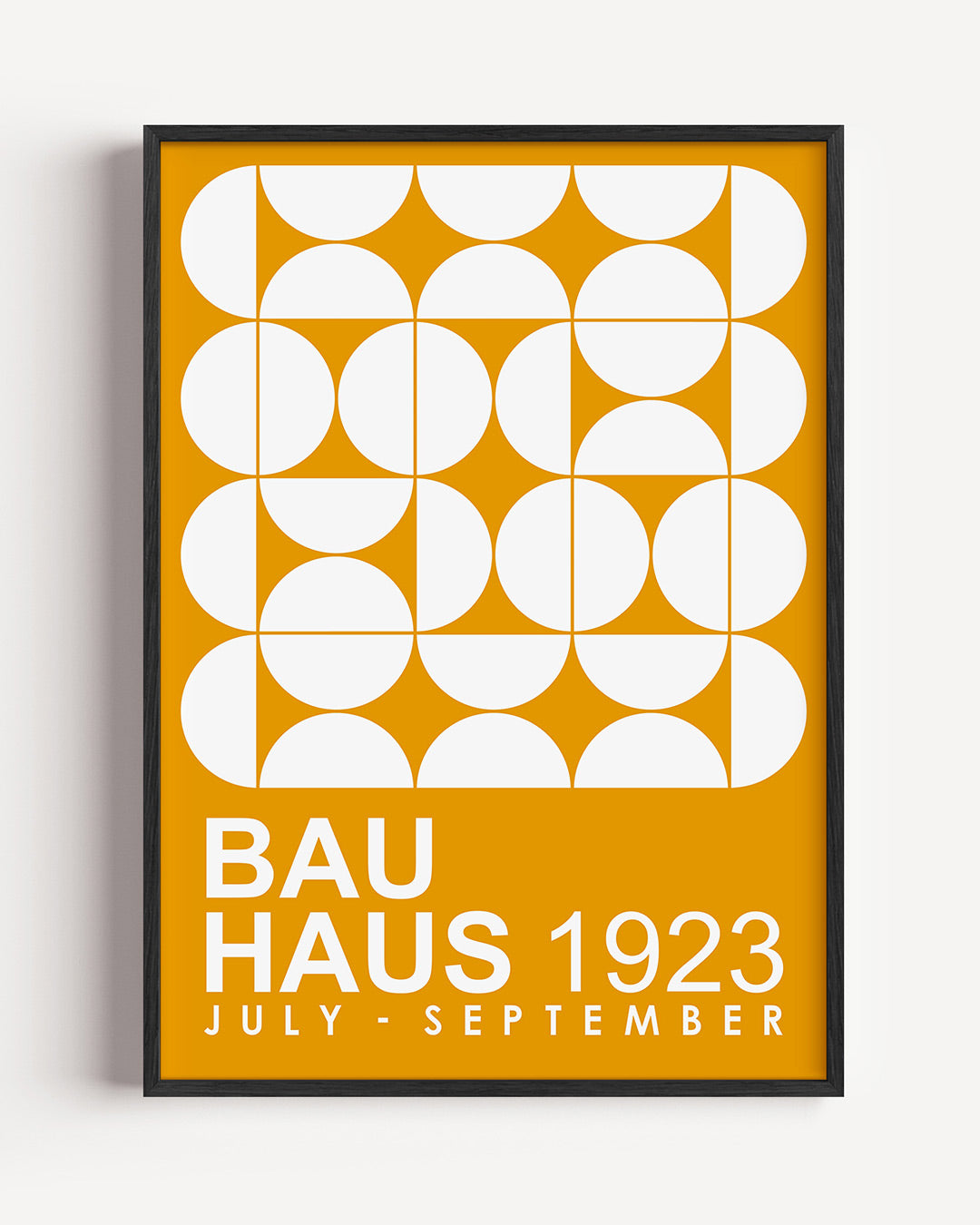 Vormritme en kleur – staande Bauhaus poster als wanddecoratie