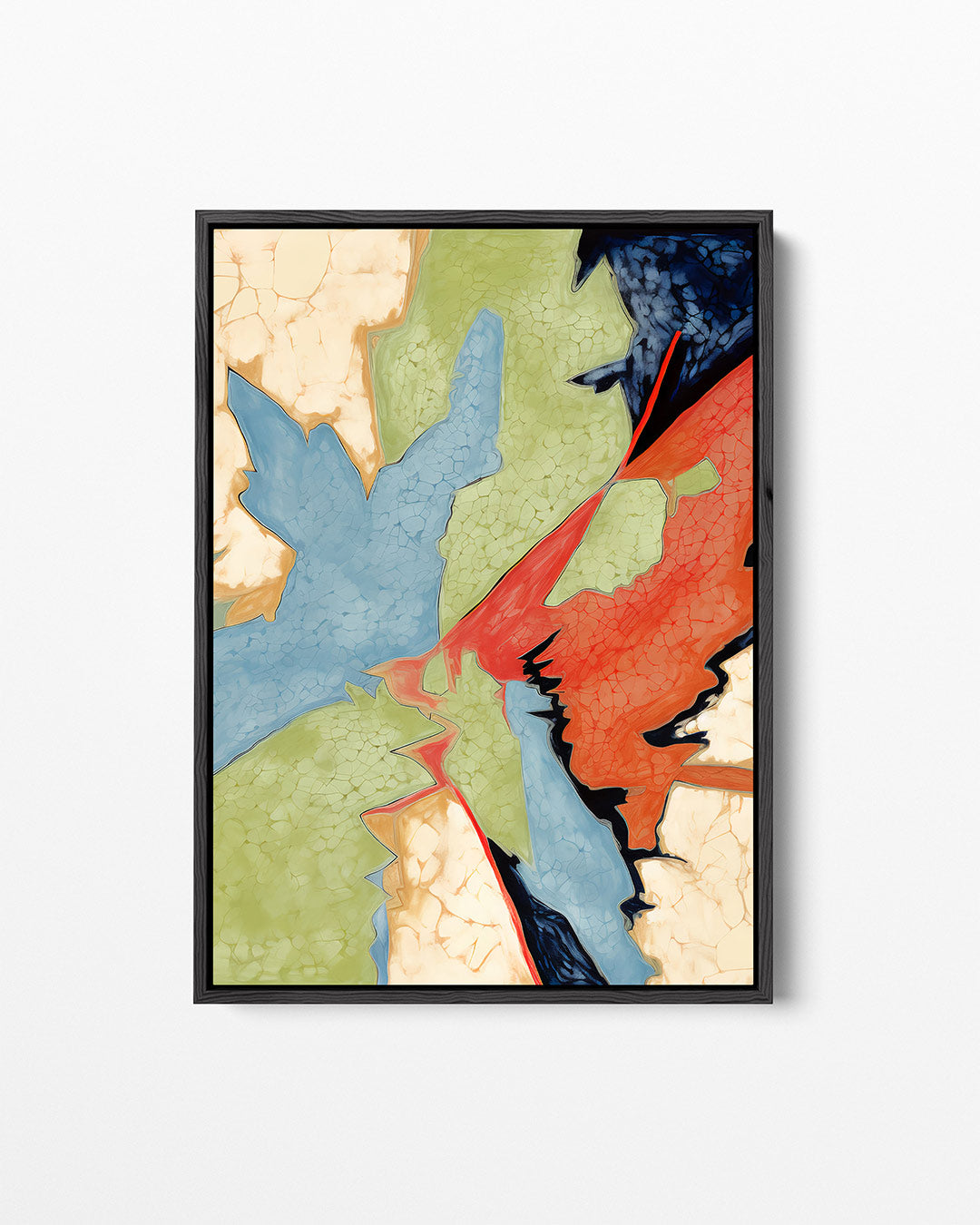 Dynamische kleurencompositie – staand wanddecoratie kunstwerk