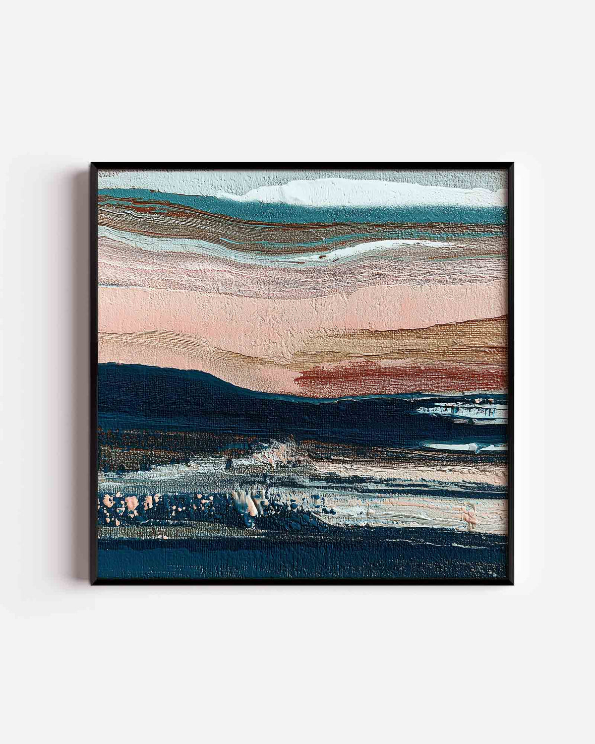 Abstracte landschapsweergave – abstracte vierkante poster als wanddecoratie