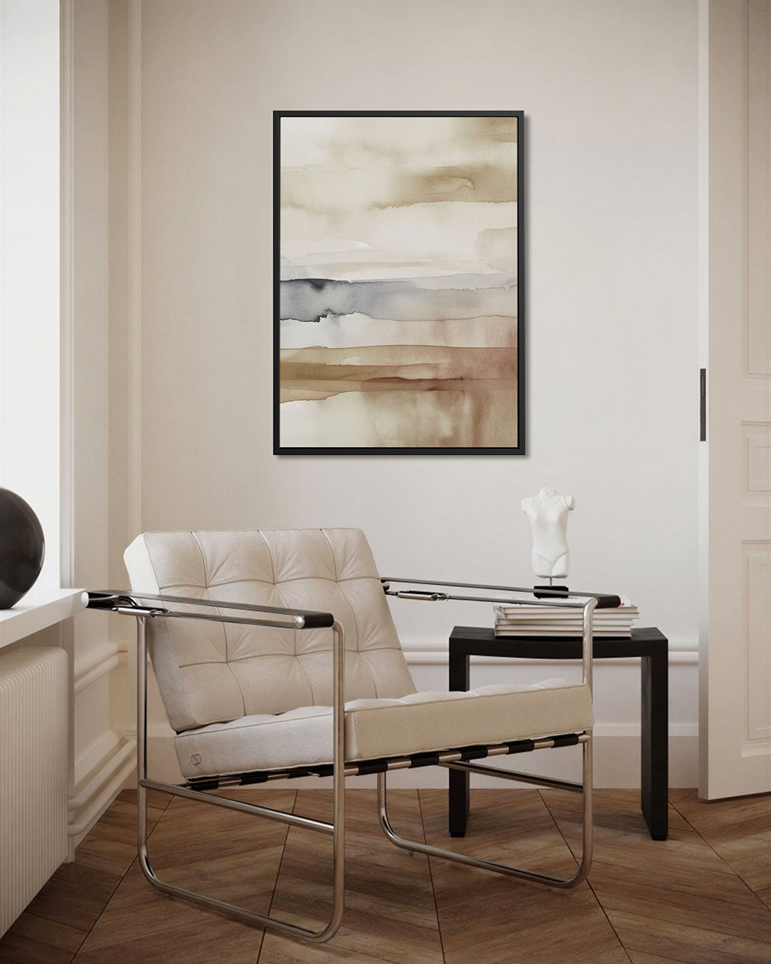 Zachte aardetinten – staand wanddecoratie kunstwerk