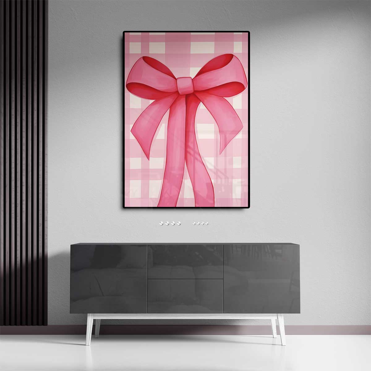 Roze Strik – staande wandkunst voor woonkamer of interieur