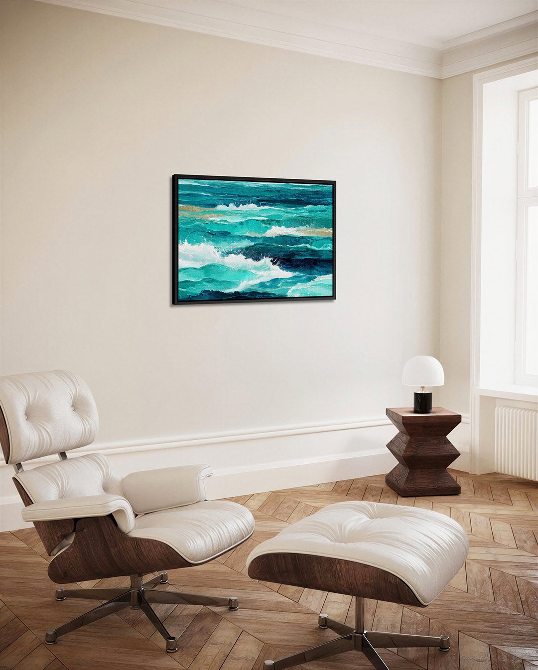 Dynamische zee – Abstract kunstwerk – alternatieve weergave van het kunstwerk