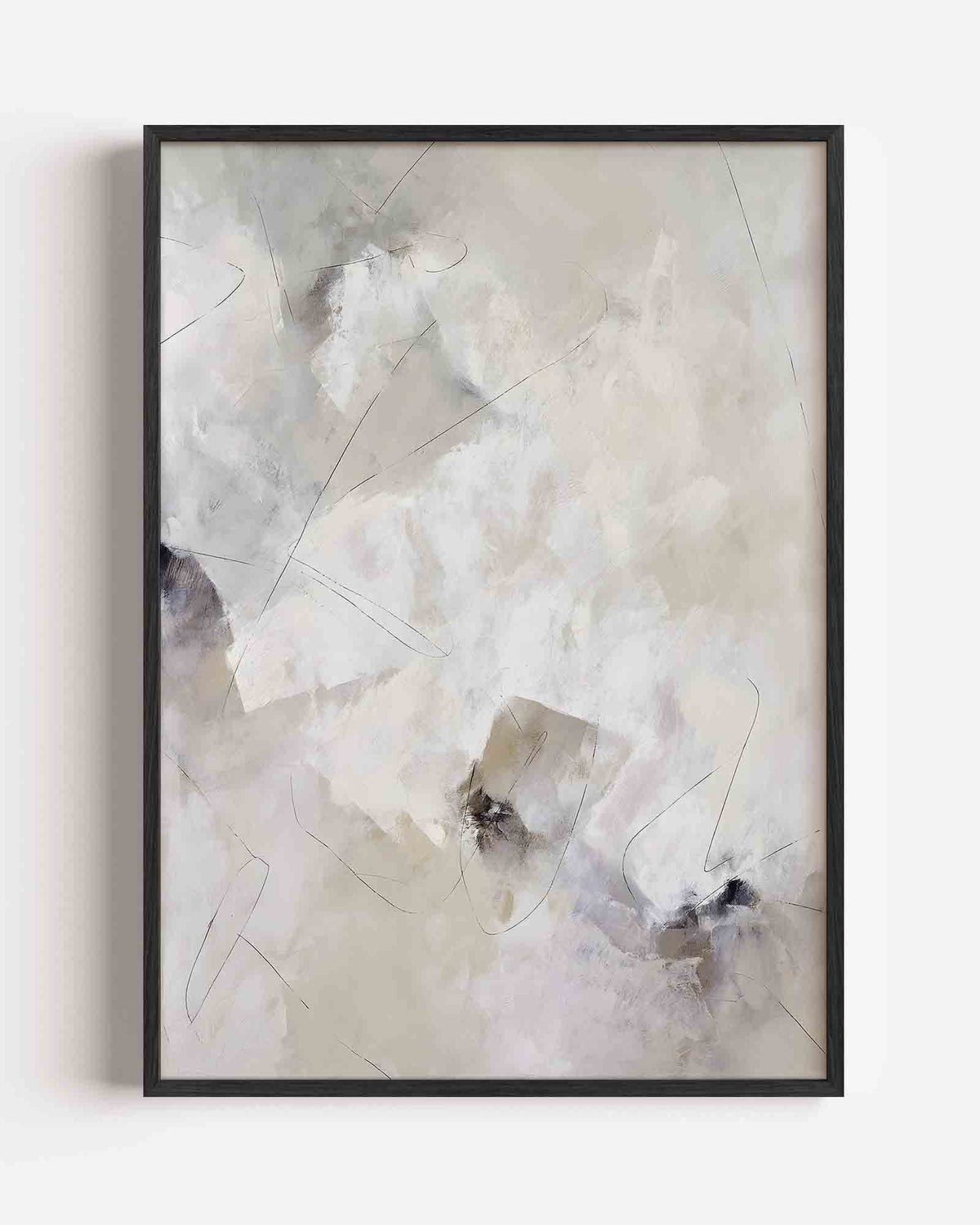 Abstracte lijnen en vormen – abstracte textuur portret poster als wanddecoratie