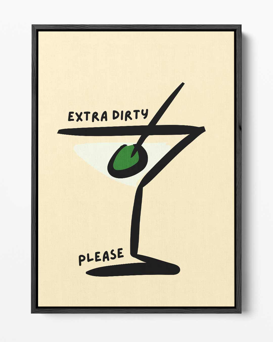Extra Dirty Martini Illustratie – portret kunstwerk als wanddecoratie