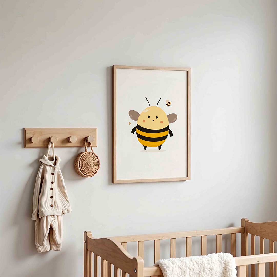 Schattige bijen – kinderposter in staand formaat