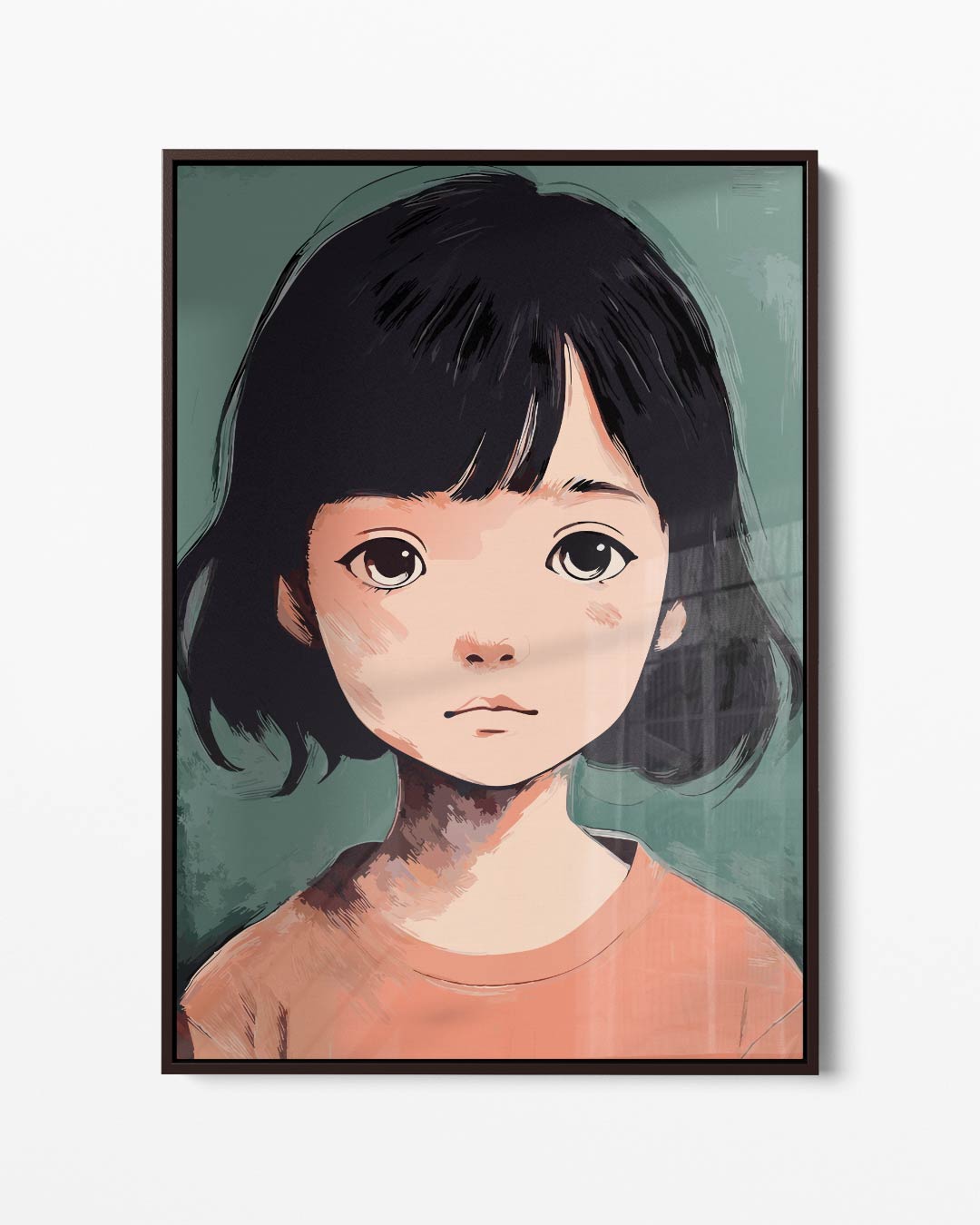 Dromerige Blik – portret kunstwerk als wanddecoratie