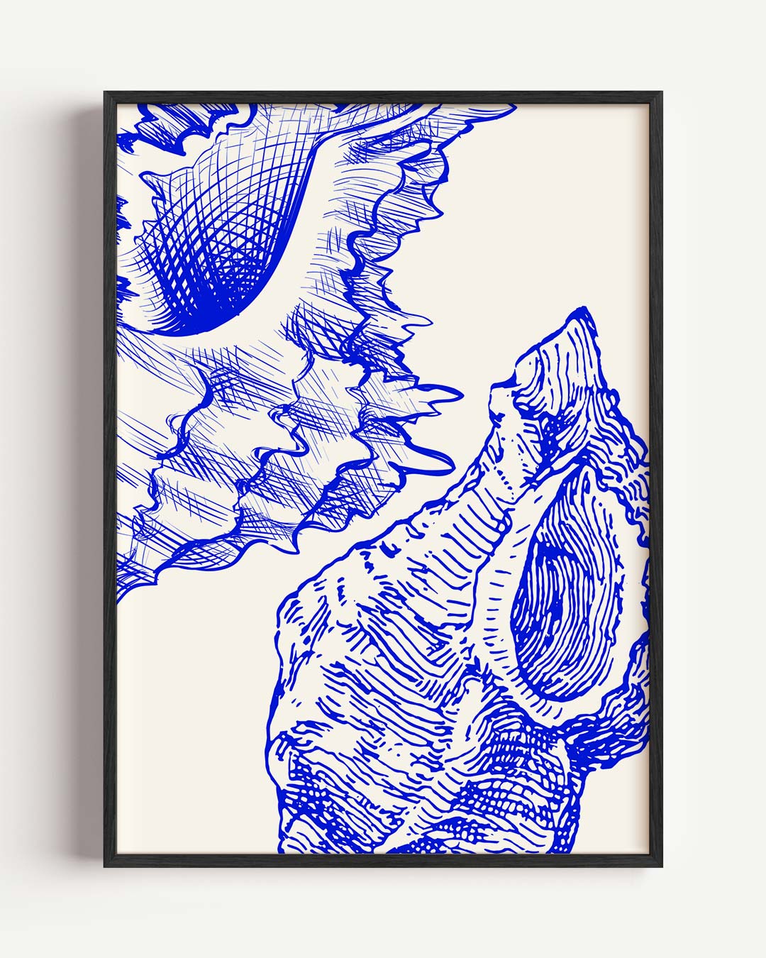 Maritieme Schelp Illustratie – zeedieren portret poster als wanddecoratie