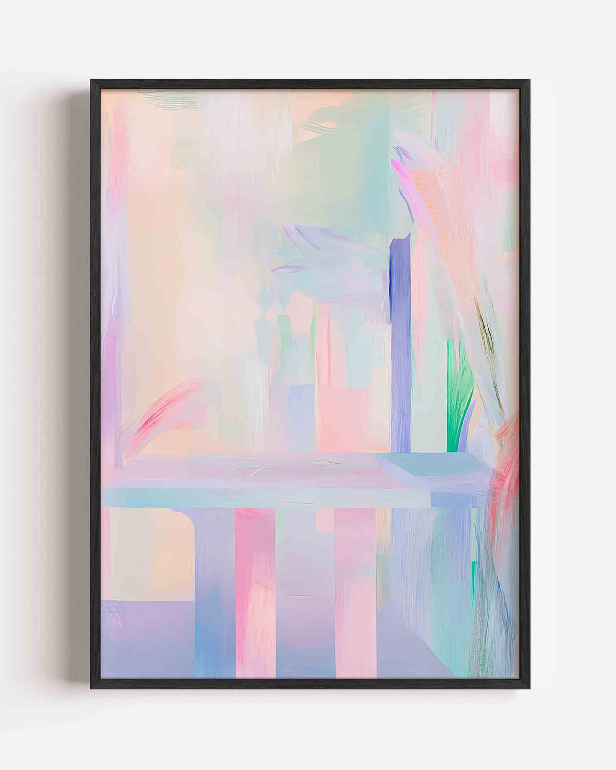 Pastel abstractie – dromerige illustratie poster als wanddecoratie