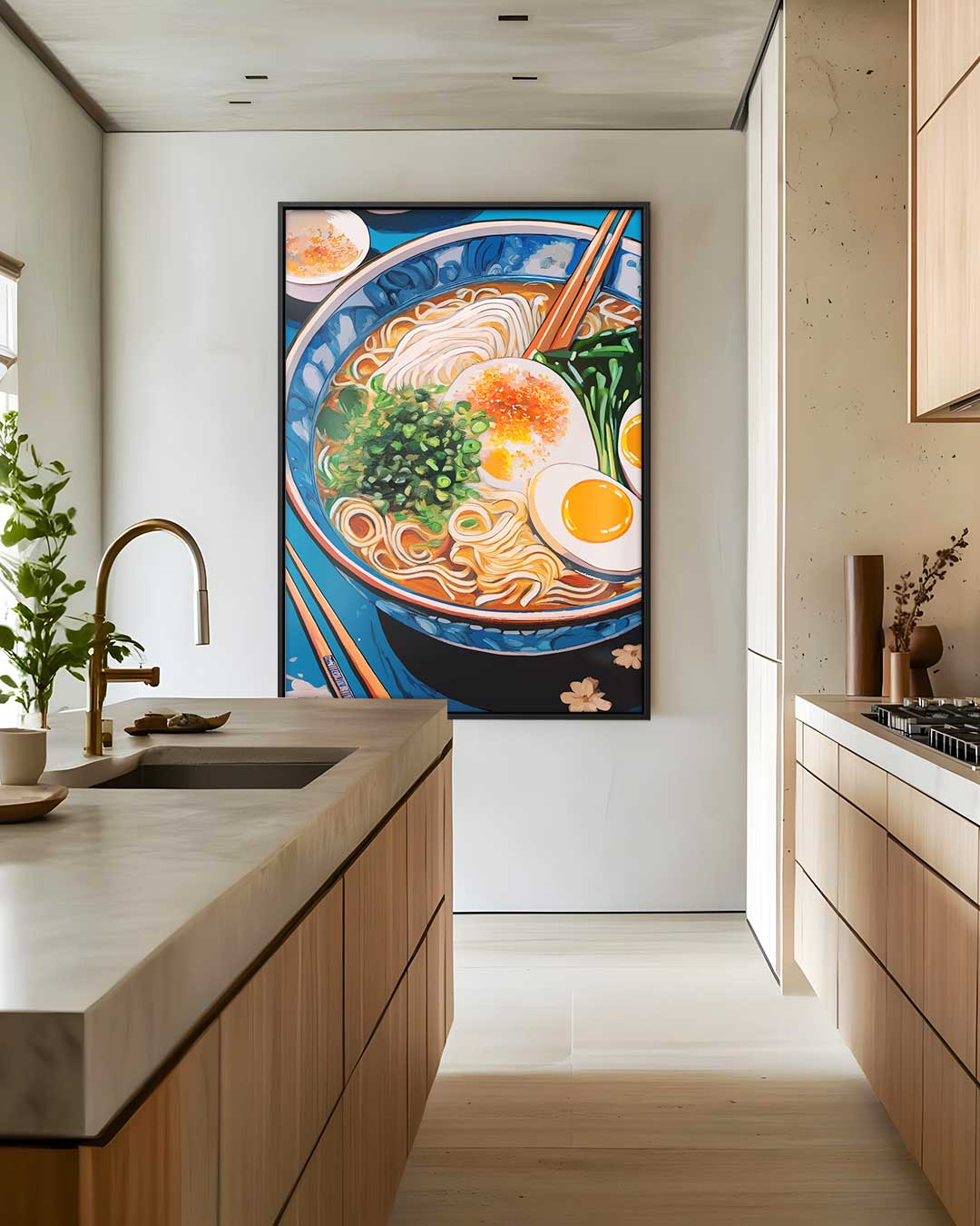 Ramen Liefde Illustratie – staand kunstwerk voor modern interieur