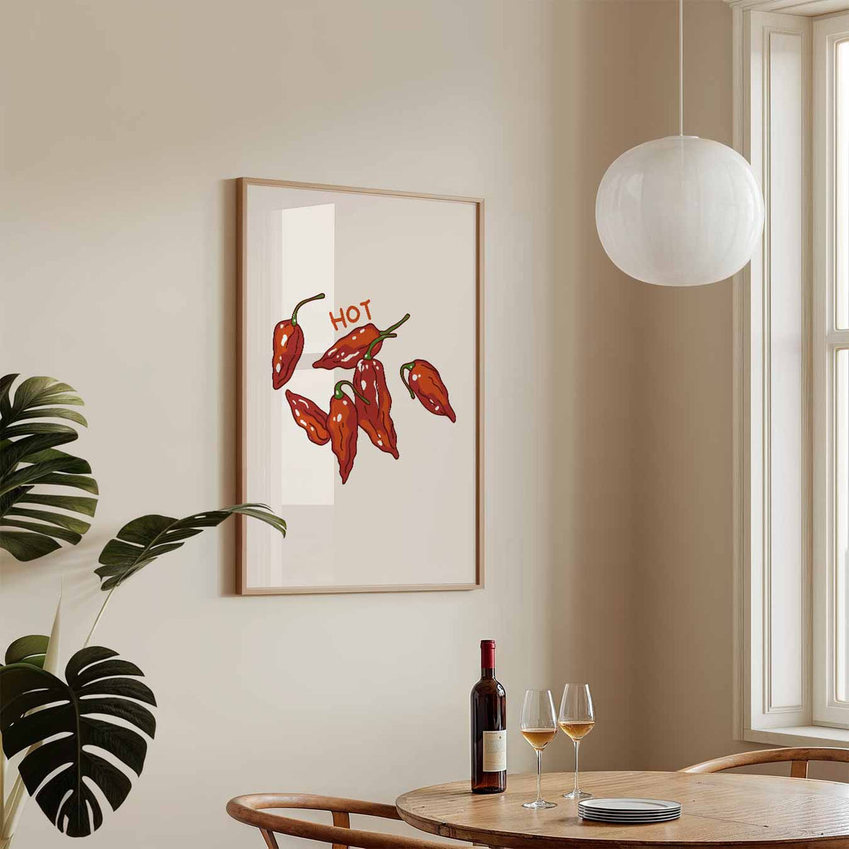 Spicy Paprika Art – staande keuken wanddecoratie van WallArtistic