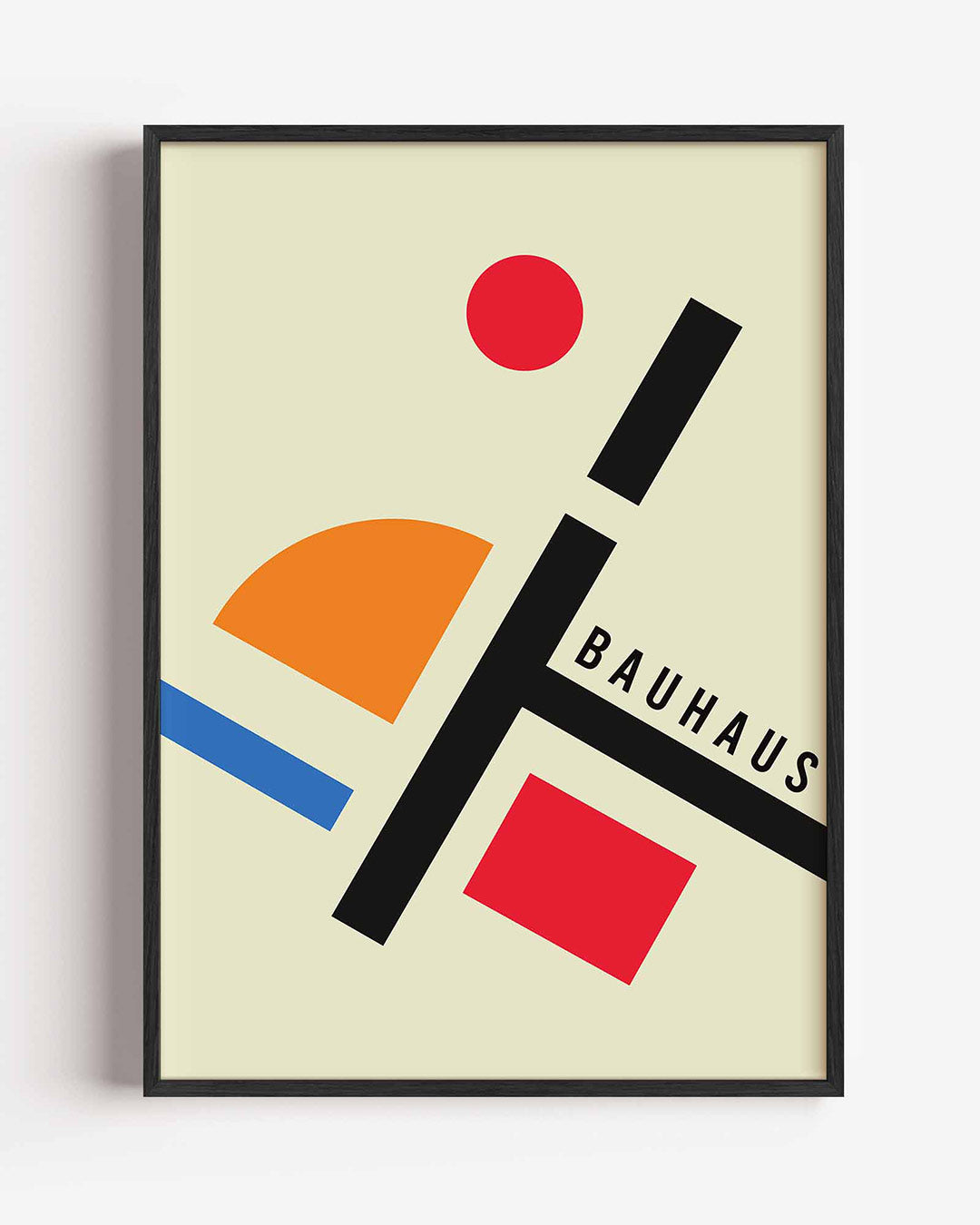 Vormen en vlakkenspel – staande Bauhaus poster als wanddecoratie