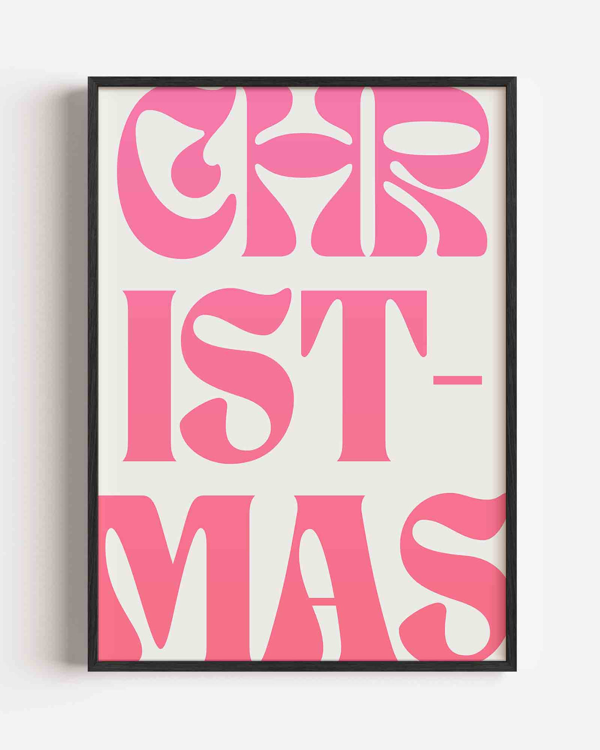 Christmas typografie – kerst portret poster als wanddecoratie