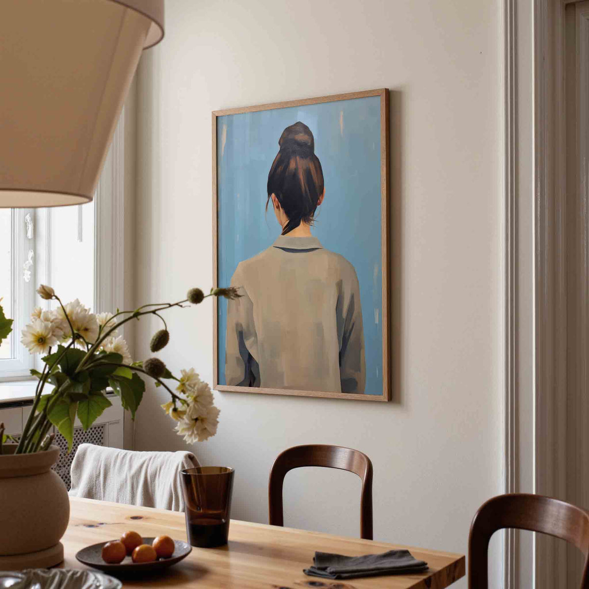Vrouw van achteren – kunst en design poster in portret formaat