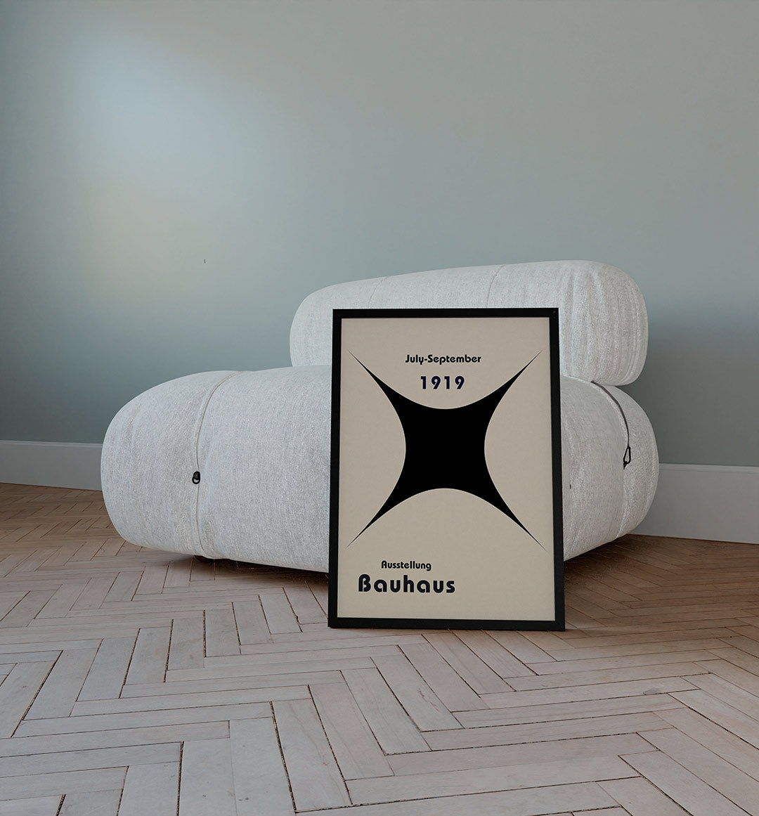 Vorm en balans – staande Bauhaus poster voor aan de muur