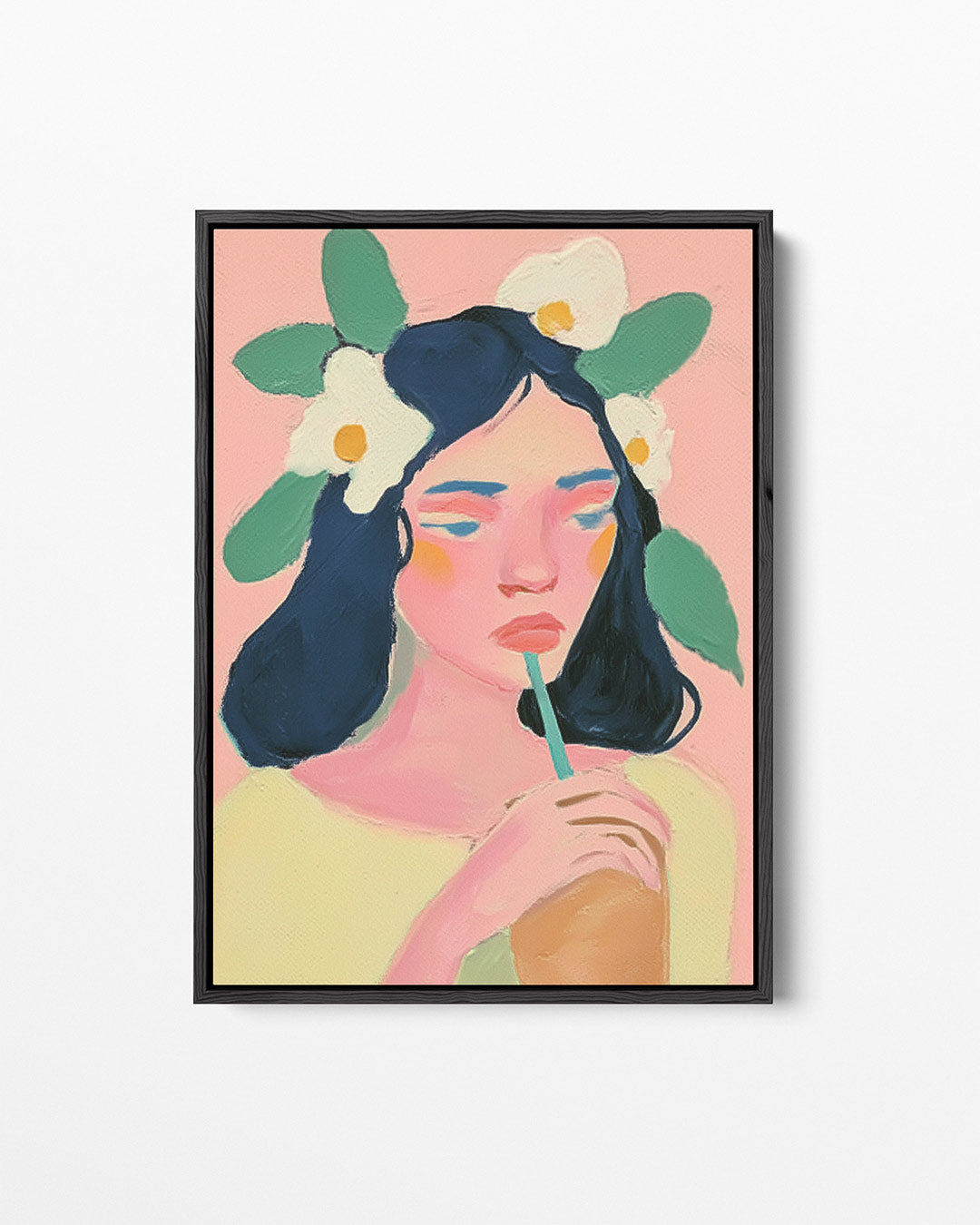 Dromerige portret – staand wanddecoratie kunstwerk