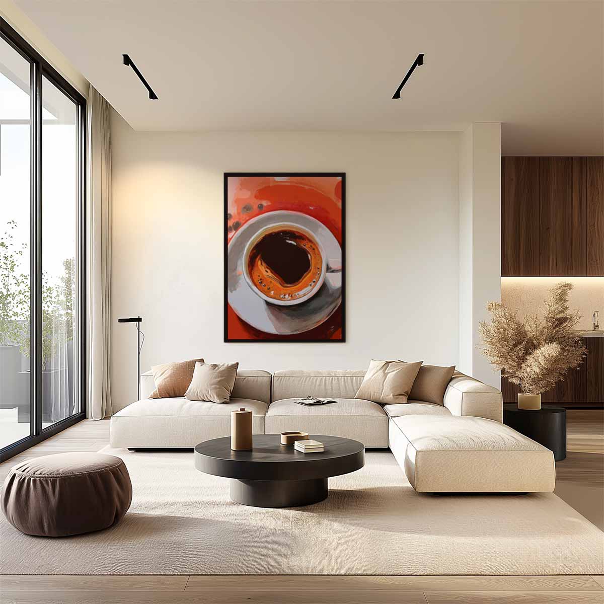 Koffie Moment – dibond wanddecoratie in staand formaat